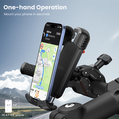 ORNARTO S2 Bike Phone Holder, Rotatable Motorcycle Phone Mount