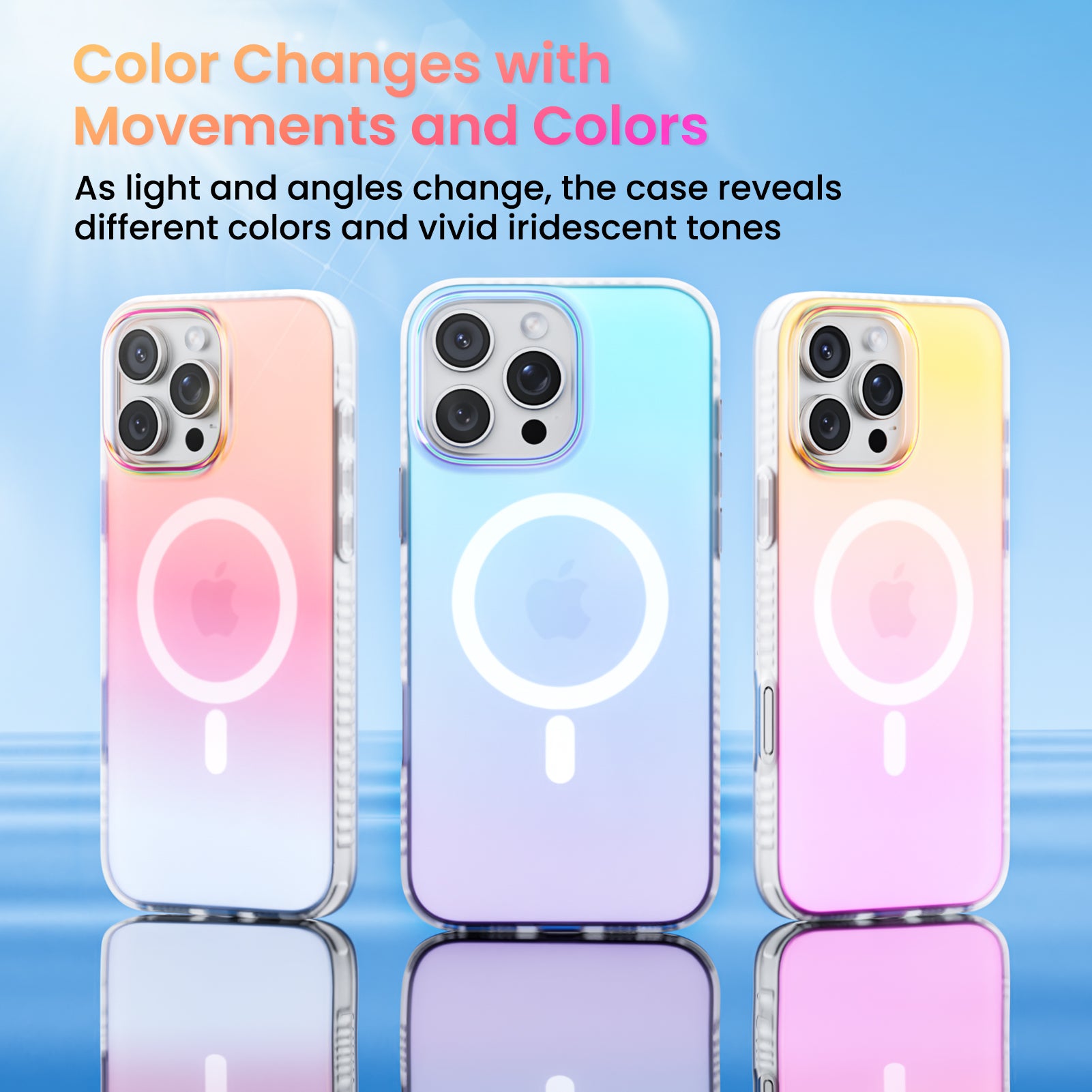 Hue for iPhone 16 Series, Fluorescent Gradient, Compatible with Magsafe