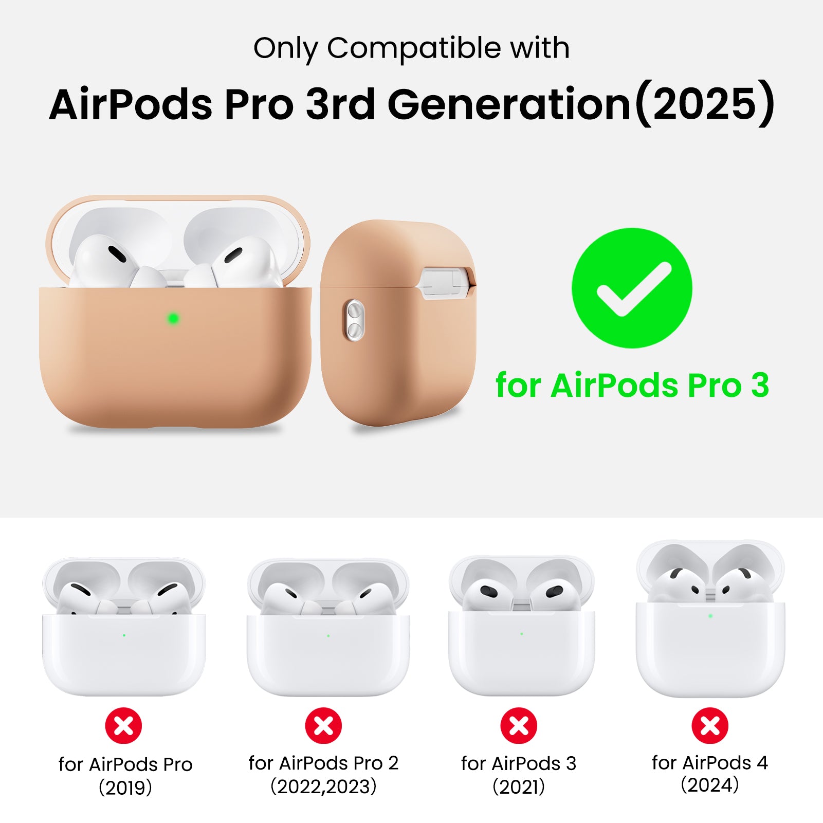 Liquid Silicone AirPods Pro 3 with Lanyard