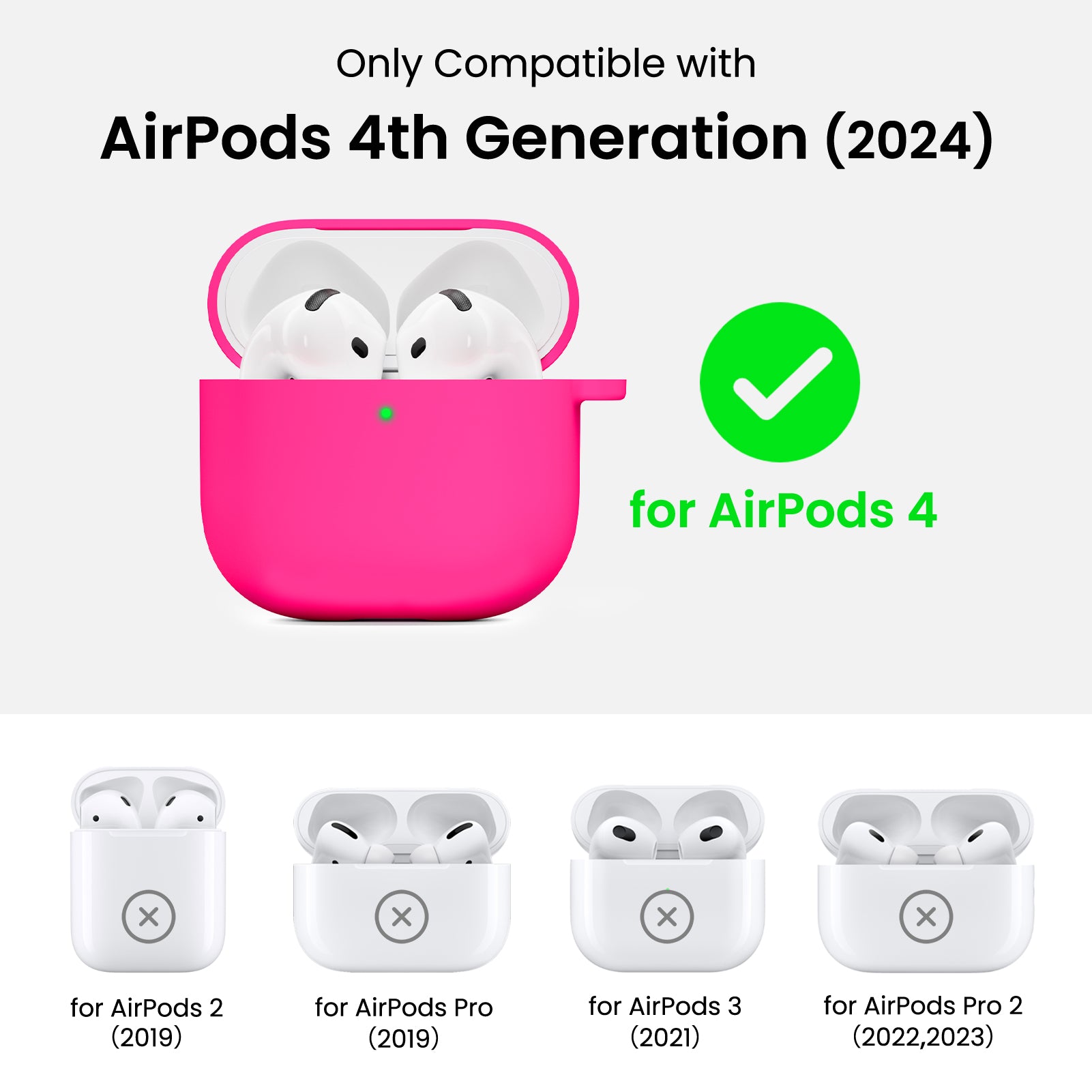 Liquid Silicone AirPods 4 Case(2024) with Lanyard