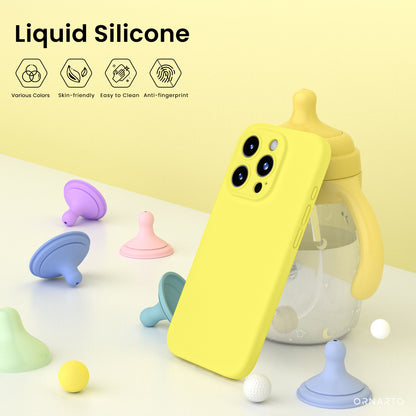 Liquid Silicone iPhone 15 Pro Max Case with Camera Protection and 2 Screen Protectors
