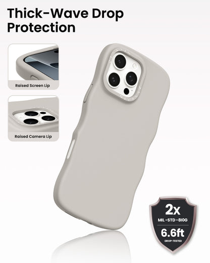 Wavy Liquid Silicone for iPhone 16 Pro | Pro Max