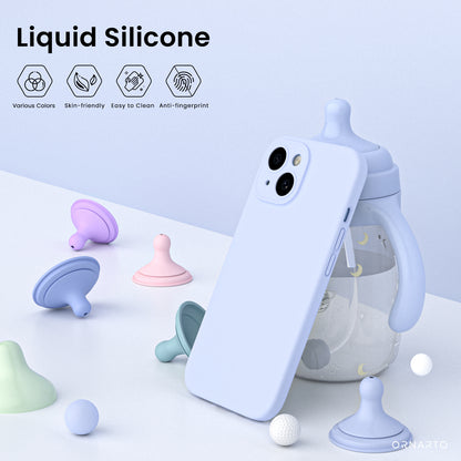 Liquid Silicone iPhone 15 Case with Camera Protection and 2 Screen Protectors
