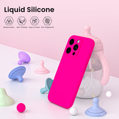 Liquid Silicone iPhone 15 Pro Max Case with Camera Protection and 2 Screen Protectors
