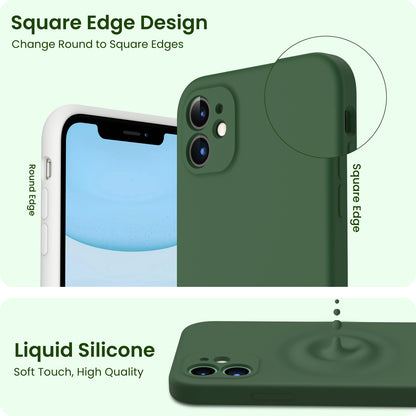 Liquid Silicone iPhone 11 Case with Camera Protection and 2 Screen Protectors