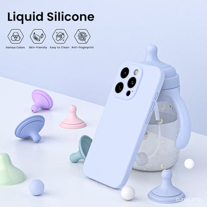 Liquid Silicone iPhone 15 Pro Max Case with Camera Protection and 2 Screen Protectors
