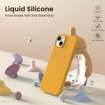 ORNARTO Liquid Silicone iPhone 14 Case