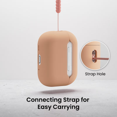 Flüssigsilikon-Hülle für AirPods Pro 3 mit Schlüsselband