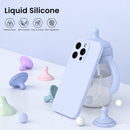 Liquid Silicone iPhone 15 Pro Case with Camera Protection and 2 Screen Protectors