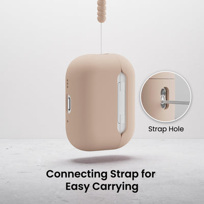 Flüssigsilikon-Hülle für AirPods Pro 3 mit Schlüsselband