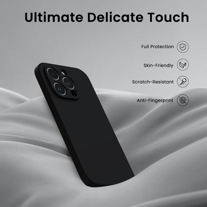 Liquid Silicone iPhone 14 Pro Case with Camera Protection and 2 Screen Protectors