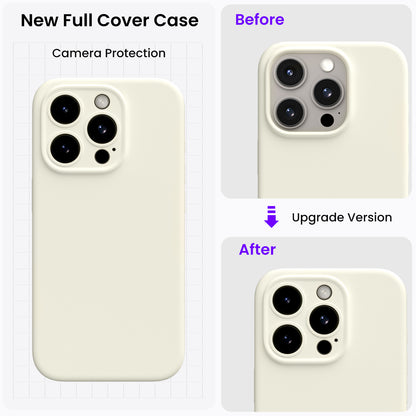 Liquid Silicone iPhone 15 Pro Max Case with Camera Protection and 2 Screen Protectors