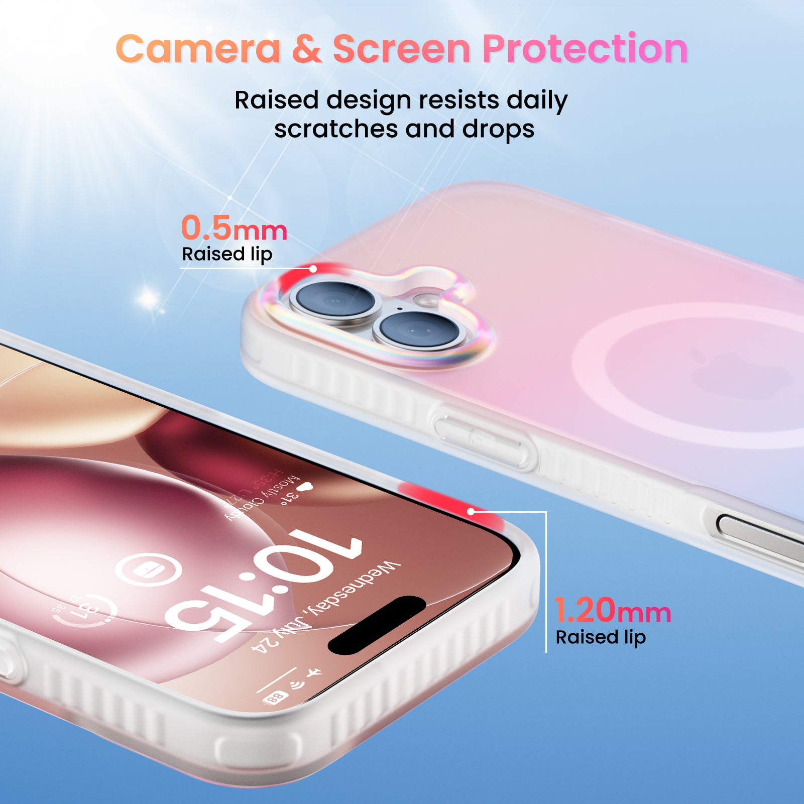Hue for iPhone 16 Series, Fluorescent Gradient, Compatible with Magsafe