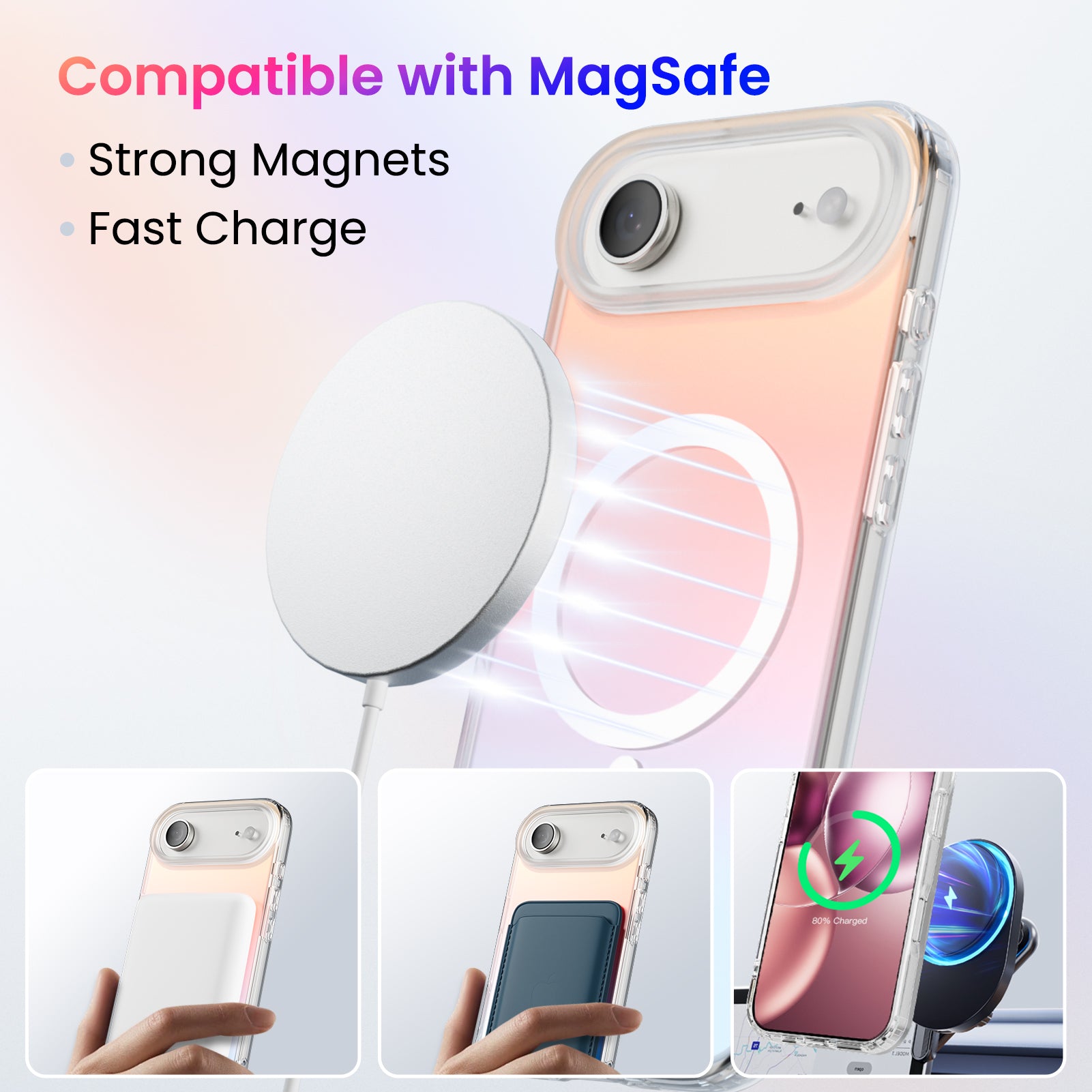 Hue for iPhone 17 Series, Fluorescent Gradient, Compatible with Magsafe