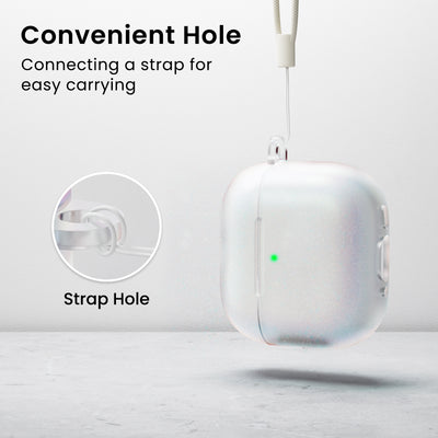 Irisierende AirPods 4 Hülle (2024) mit Lanyard