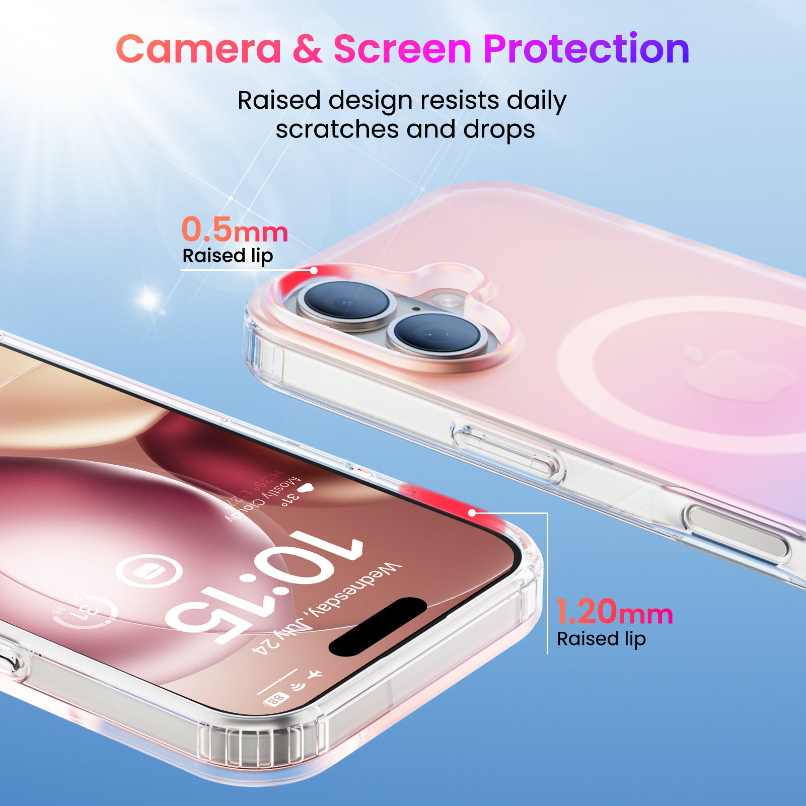 Hue for iPhone 16 Series, Fluorescent Gradient, Compatible with Magsafe