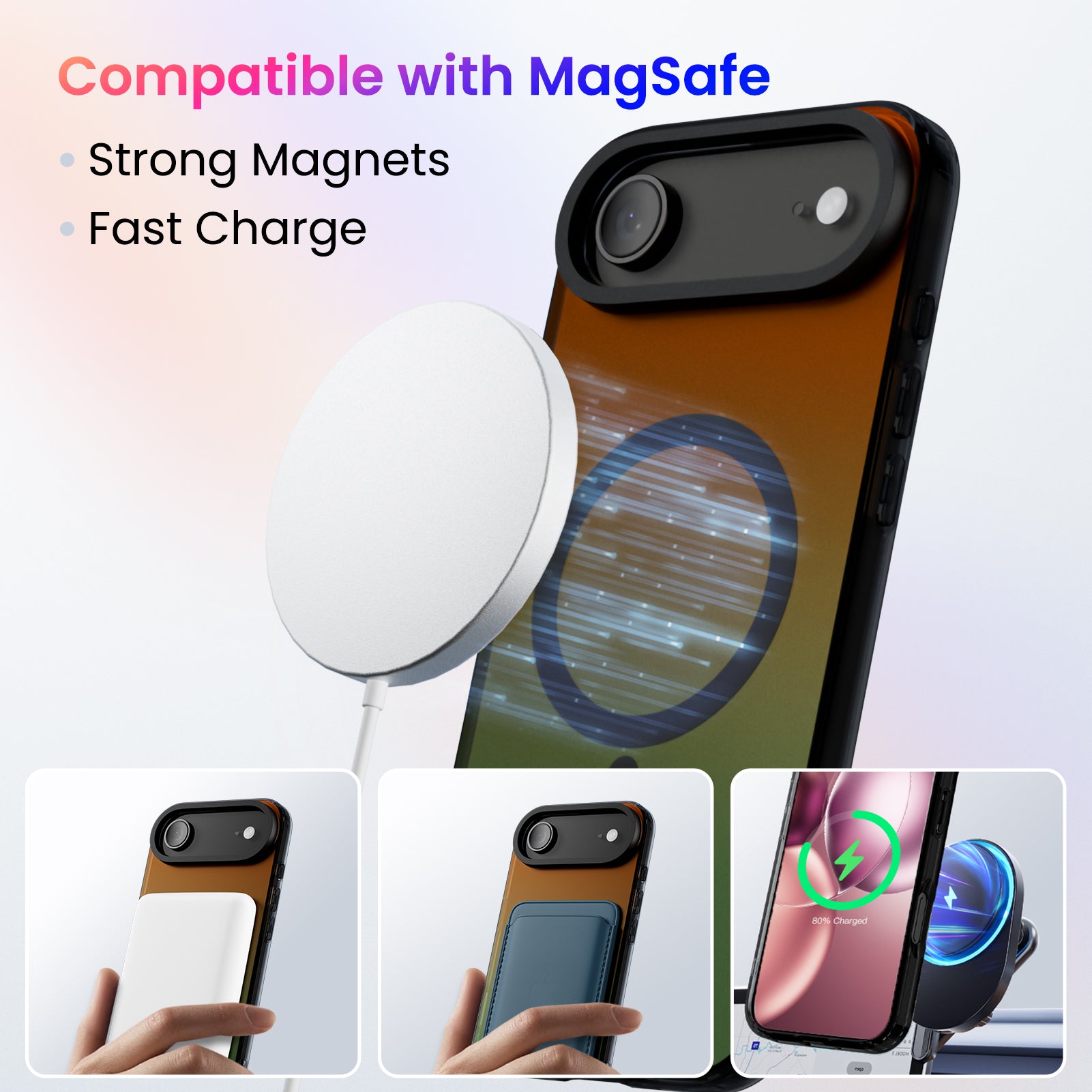 Hue for iPhone 17 Series, Fluorescent Gradient, Compatible with Magsafe