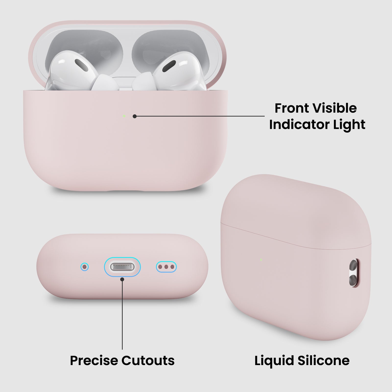 Liquid Silicone AirPods Pro 2 Case(2022) with Lanyard
