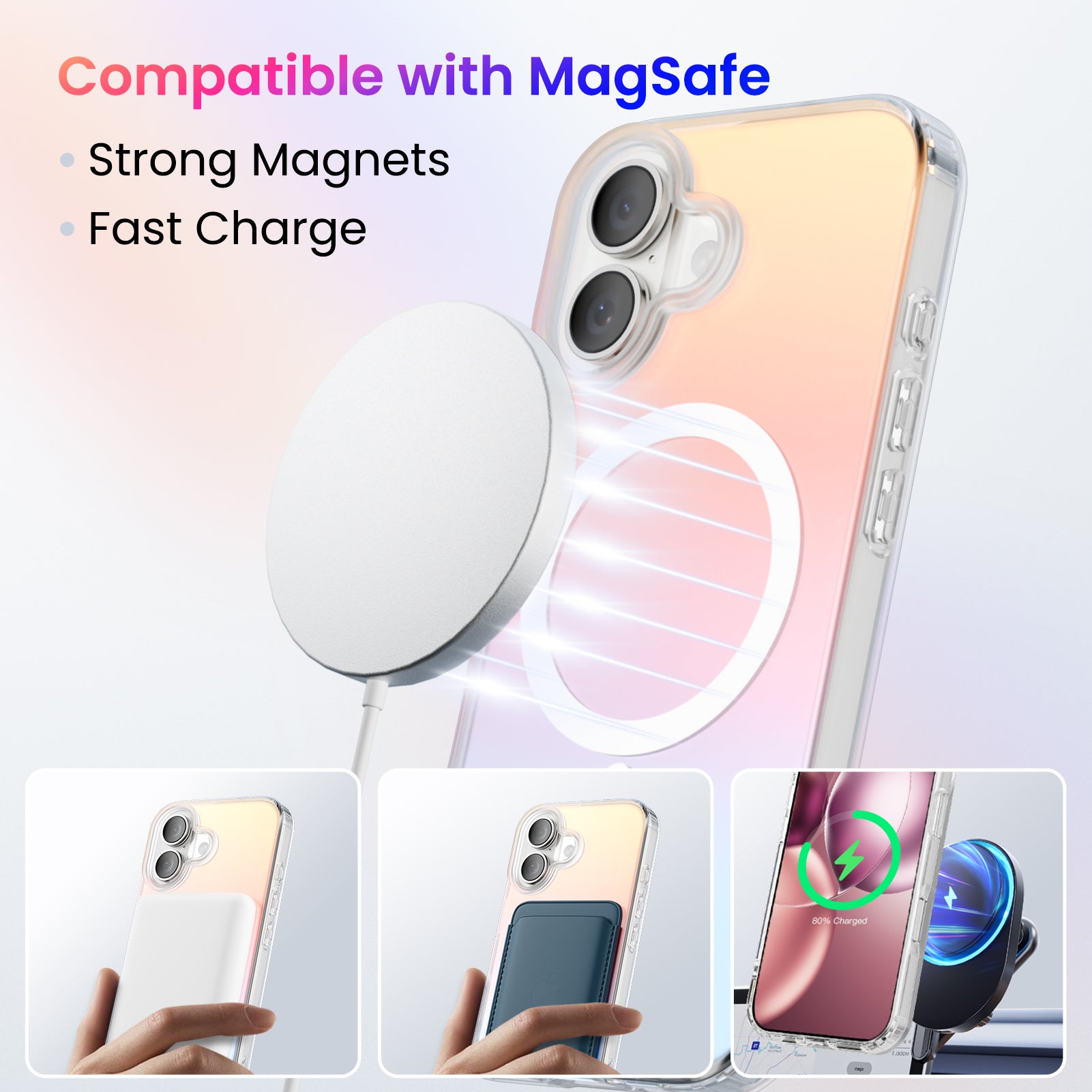 Hue for iPhone 17 Series, Fluorescent Gradient, Compatible with Magsafe