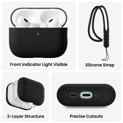 Liquid Silicone AirPods Pro 3 with Lanyard