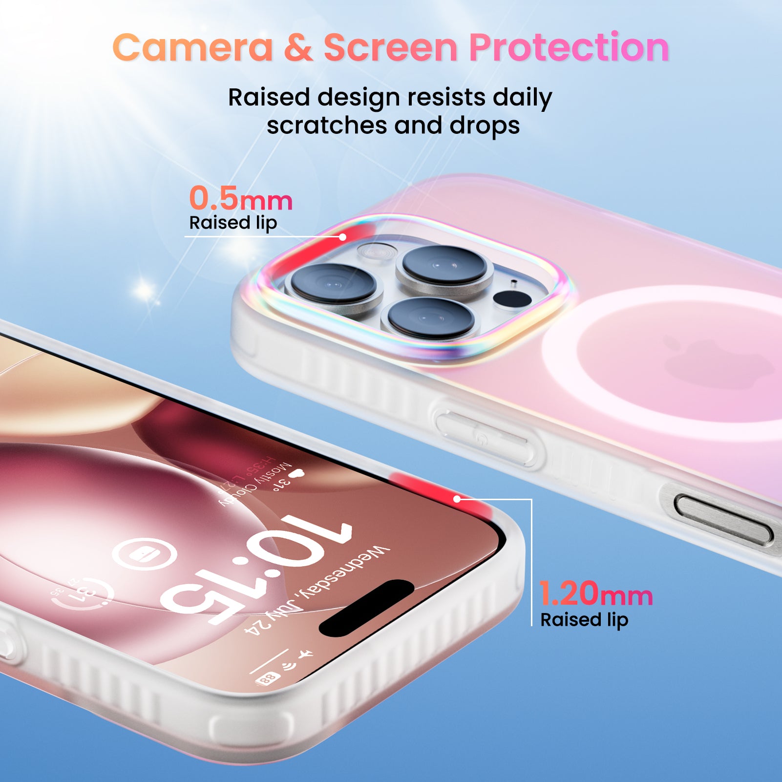 Hue for iPhone 16 Series, Fluorescent Gradient, Compatible with Magsafe