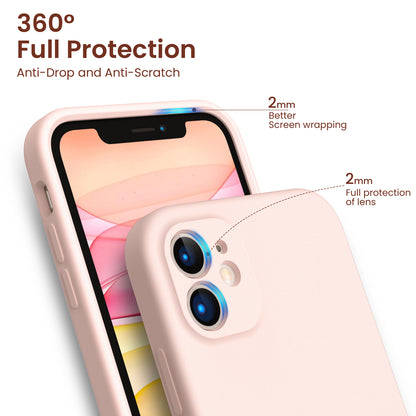 Liquid Silicone iPhone 11 Case with Camera Protection and 2 Screen Protectors