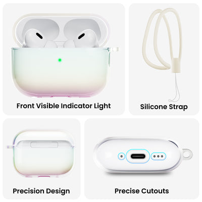 Irisierendes AirPods Pro 2 Case mit Umhängeband