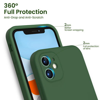 Liquid Silicone iPhone 11 Case with Camera Protection and 2 Screen Protectors
