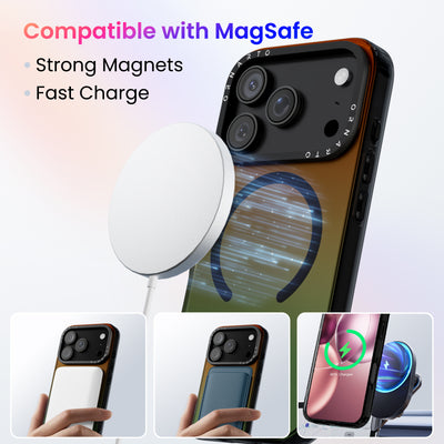 Fluoreszierende Farbverlauf MagSafe Hülle für iPhone 17 Serie