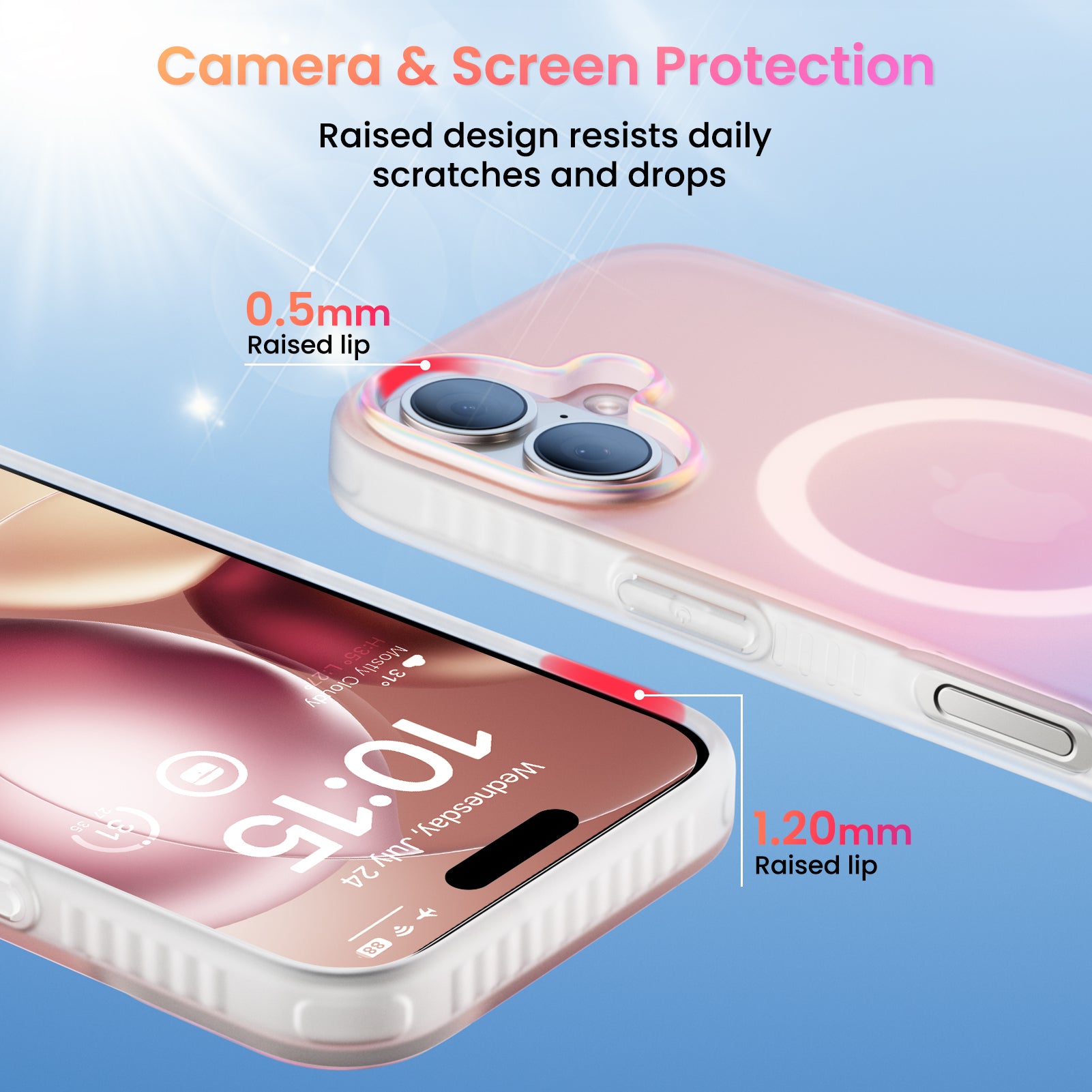 Hue for iPhone 16 Series, Fluorescent Gradient, Compatible with Magsafe