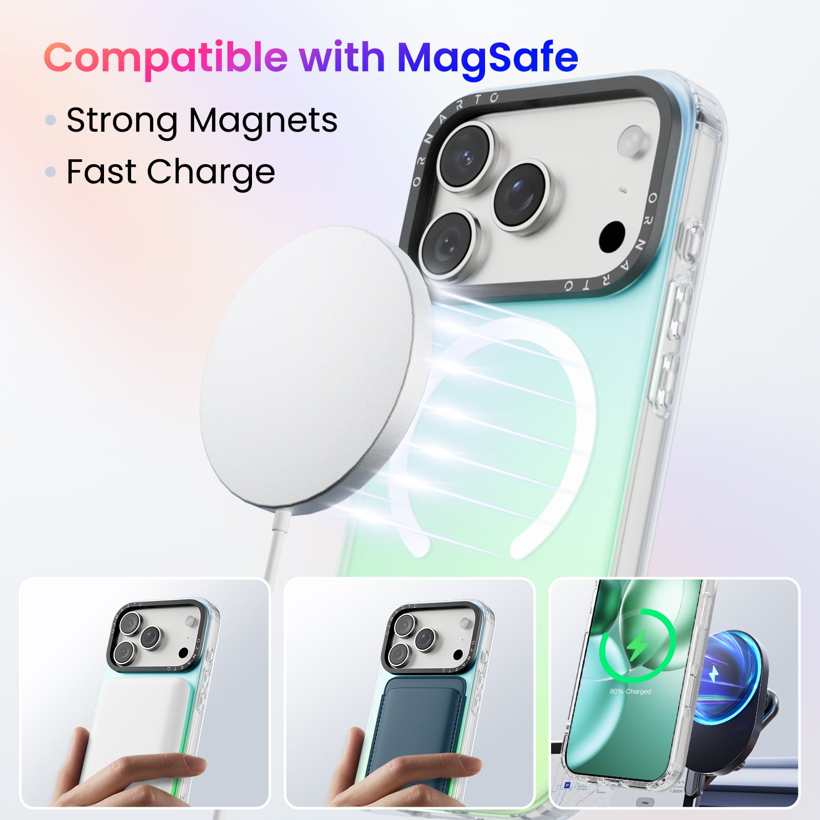 Hue for iPhone 17 Series, Fluorescent Gradient, Compatible with Magsafe