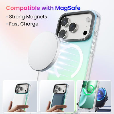 Fluoreszierende Farbverlauf MagSafe Hülle für iPhone 17 Serie
