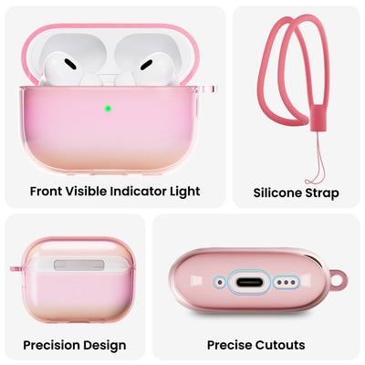 Irisierendes AirPods Pro 2 Case mit Umhängeband