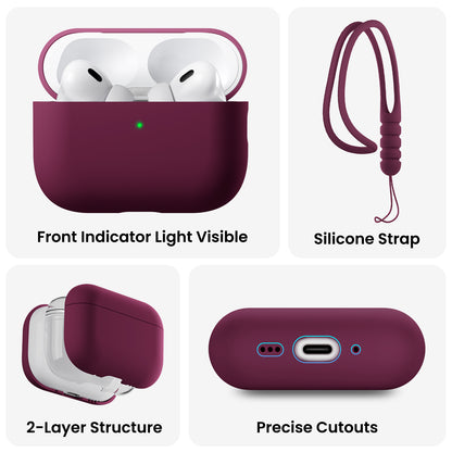 Liquid Silicone AirPods Pro 3 with Lanyard