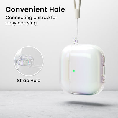 Irisierende AirPods 4 Hülle (2024) mit Lanyard