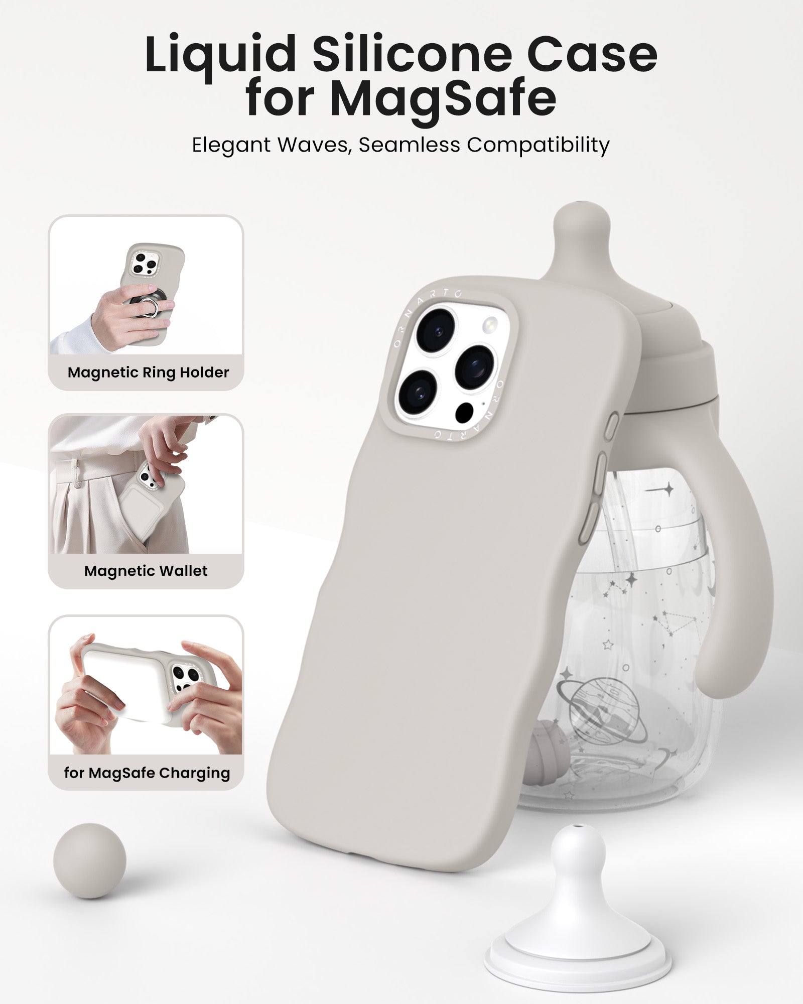 Wavy Liquid Silicone for iPhone 16 Pro | Pro Max