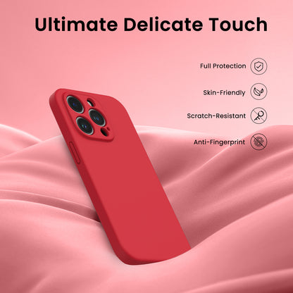 Liquid Silicone iPhone 14 Pro Max Case with Camera Protection and 2 Screen Protectors