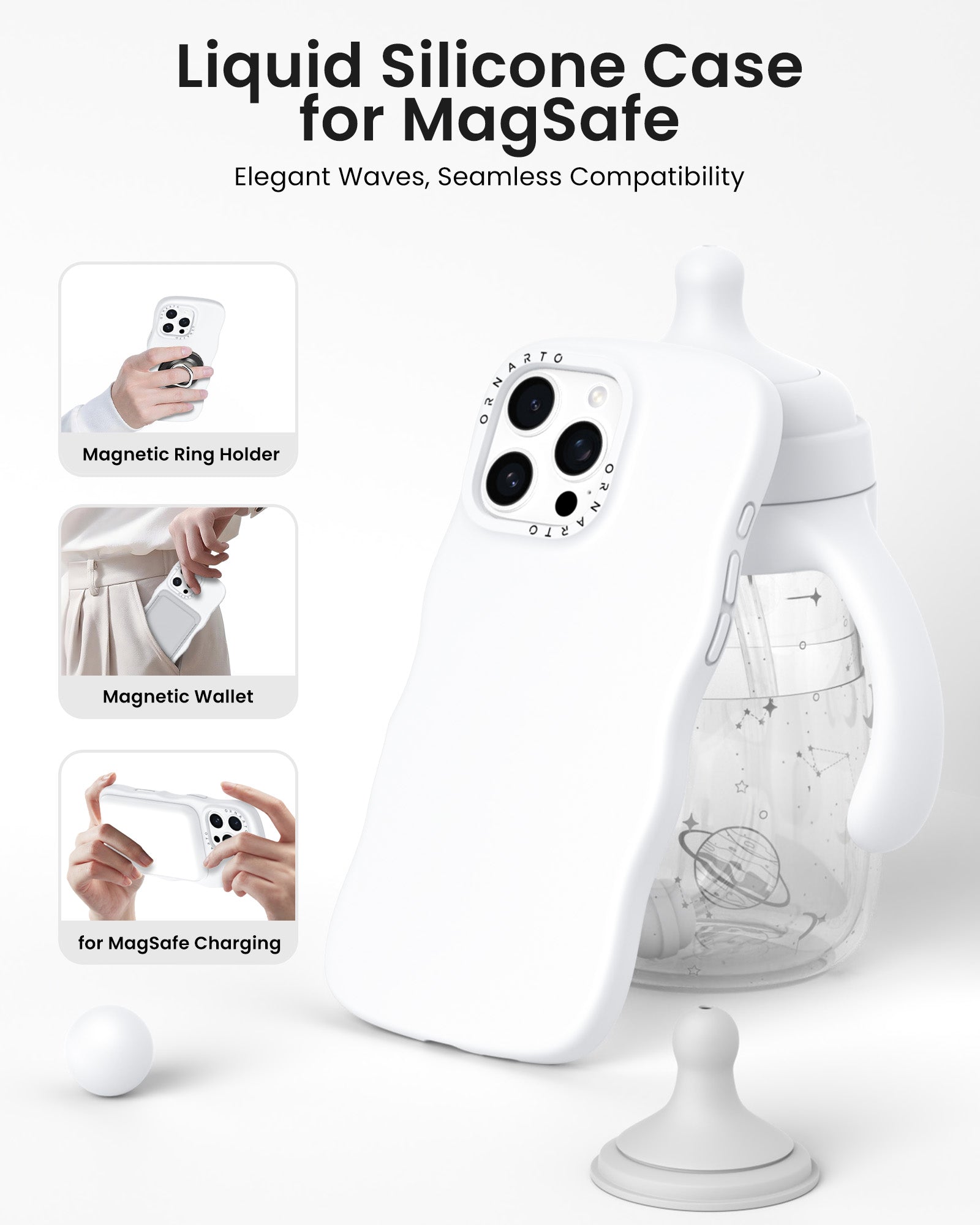Wavy Liquid Silicone for iPhone 16 Pro | Pro Max