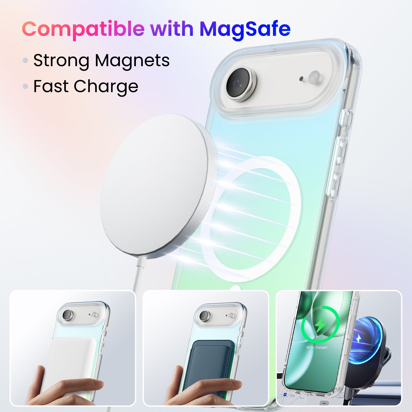 Hue for iPhone 17 Series, Fluorescent Gradient, Compatible with Magsafe
