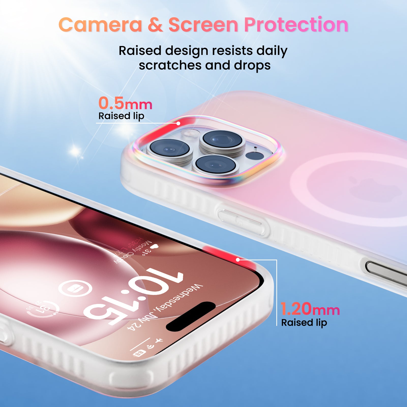 Hue for iPhone 16 Series, Fluorescent Gradient, Compatible with Magsafe