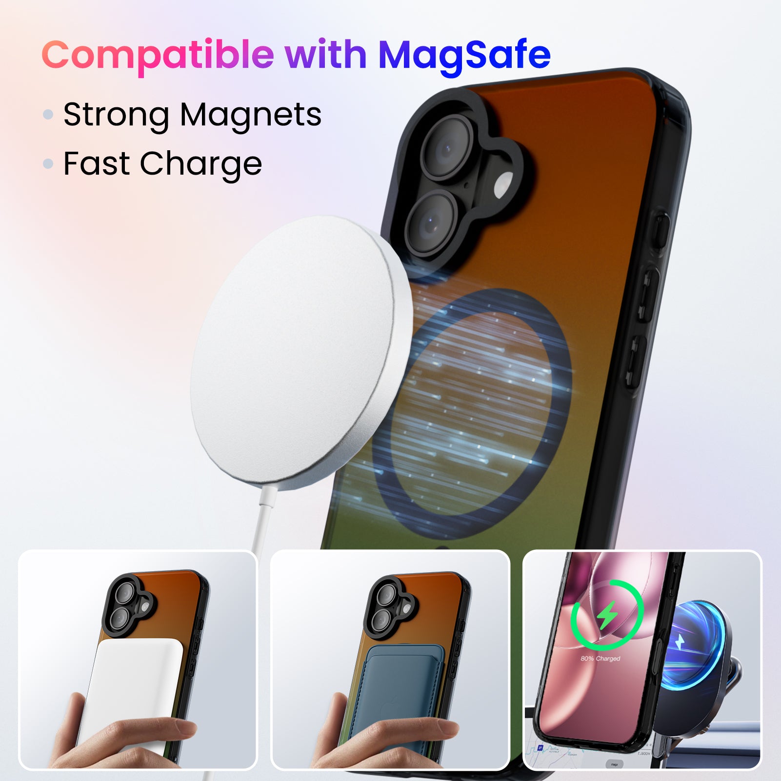 Hue for iPhone 17 Series, Fluorescent Gradient, Compatible with Magsafe