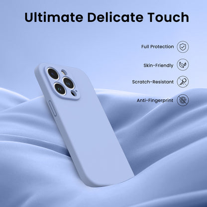 Liquid Silicone iPhone 14 Pro Case with Camera Protection and 2 Screen Protectors