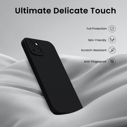 Liquid Silicone iPhone 14 Plus Case with Camera Protection and 2 Screen Protectors