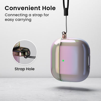 Irisierende AirPods 4 Hülle (2024) mit Lanyard