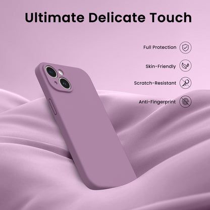 Liquid Silicone iPhone 14 Case with Camera Protection and 2 Screen Protectors