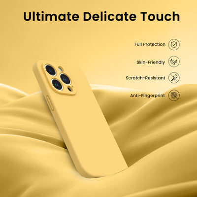 Flüssigsilikon Hülle für iPhone 14 Pro Max mit Kameraschutz und 2 Displayschutzfolien