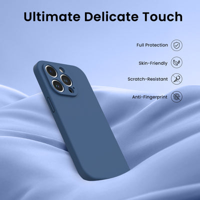 Flüssigsilikon Hülle iPhone 14 Pro mit Kameraschutz und 2 Displayschutzfolien