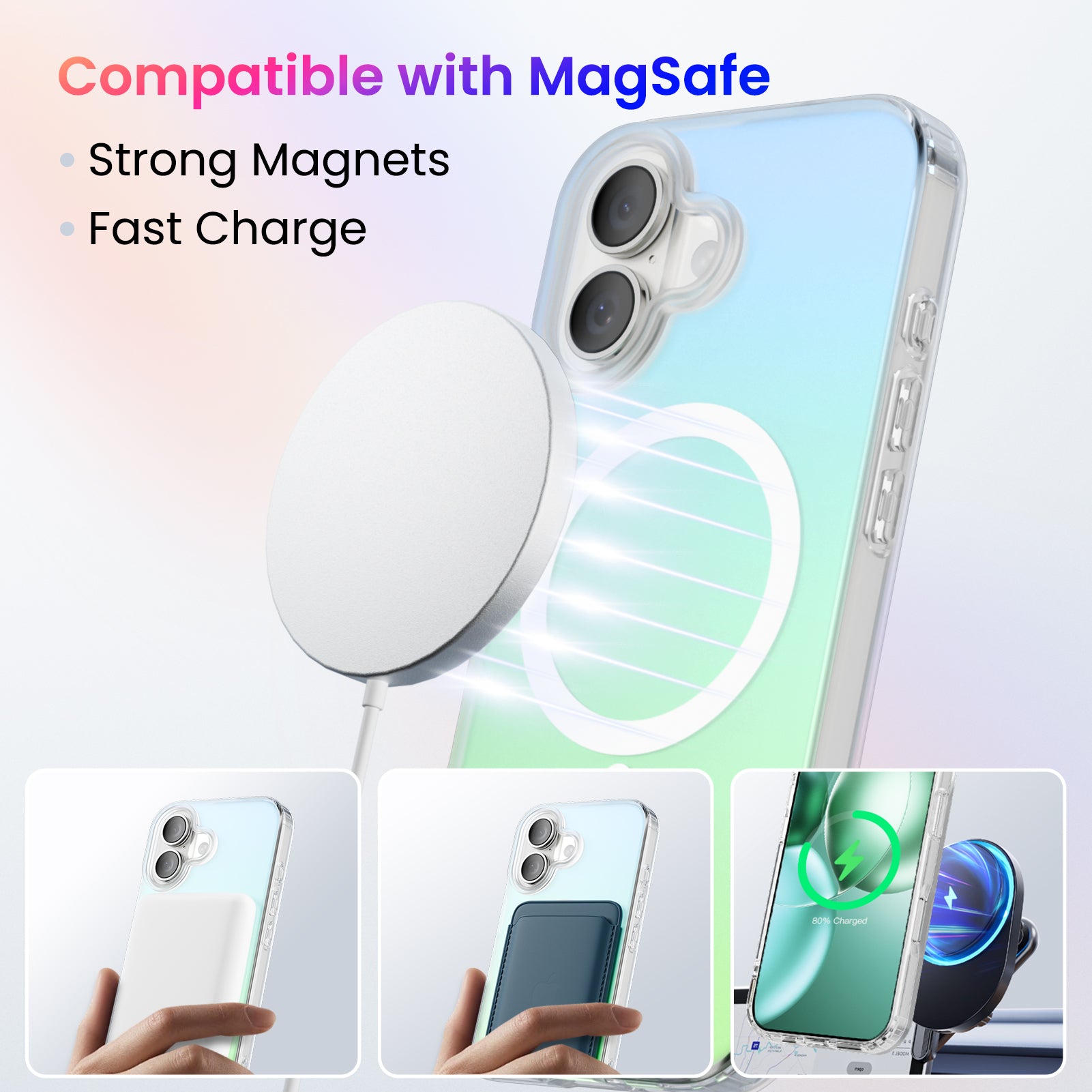 Hue for iPhone 17 Series, Fluorescent Gradient, Compatible with Magsafe
