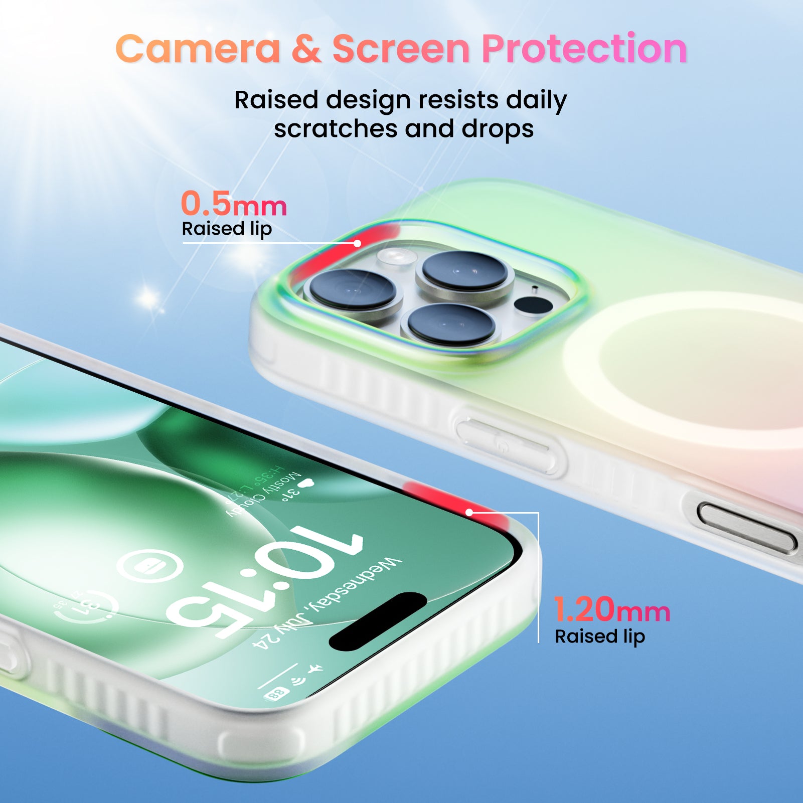 Hue for iPhone 16 Series, Fluorescent Gradient, Compatible with Magsafe