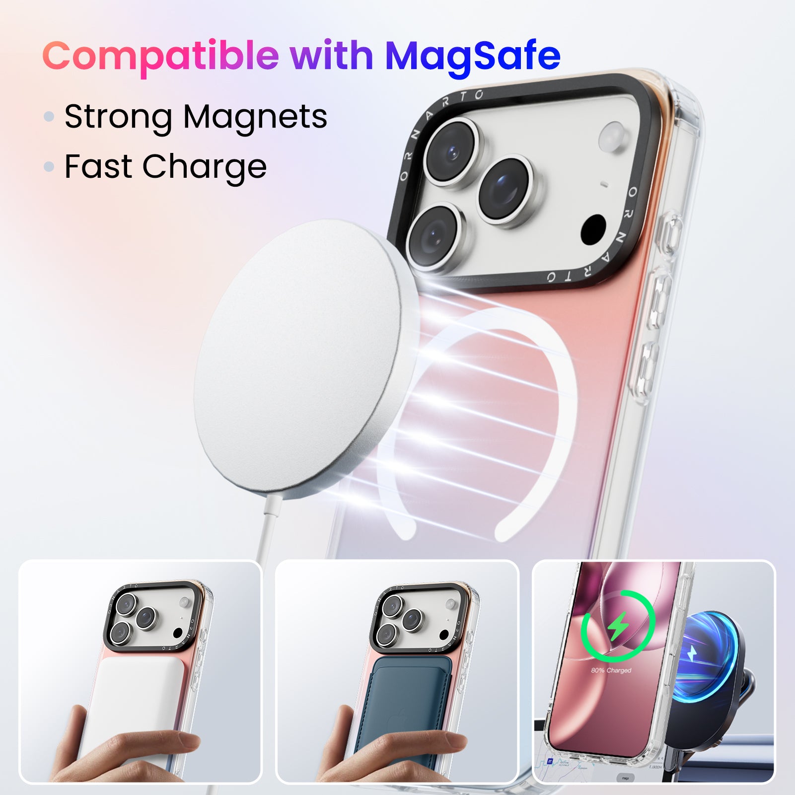 Hue for iPhone 17 Series, Fluorescent Gradient, Compatible with Magsafe